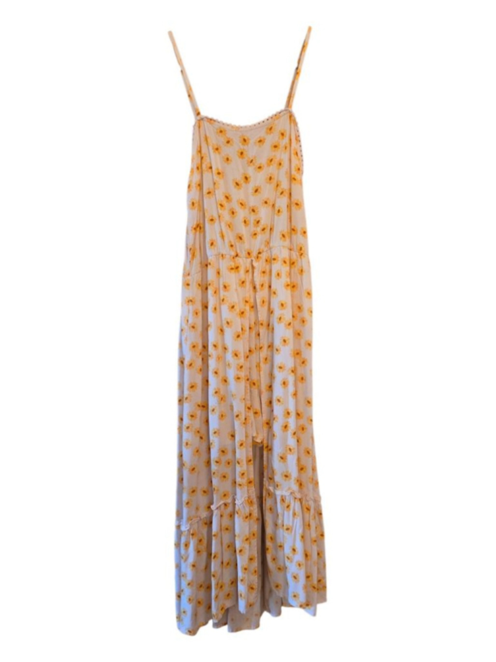 Art Class Casual Floral Jumper White Yellow Daisy's Maxi Girls L Women's XS